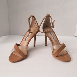 Charles David Tan Heels Elegant Stiletto Sandals